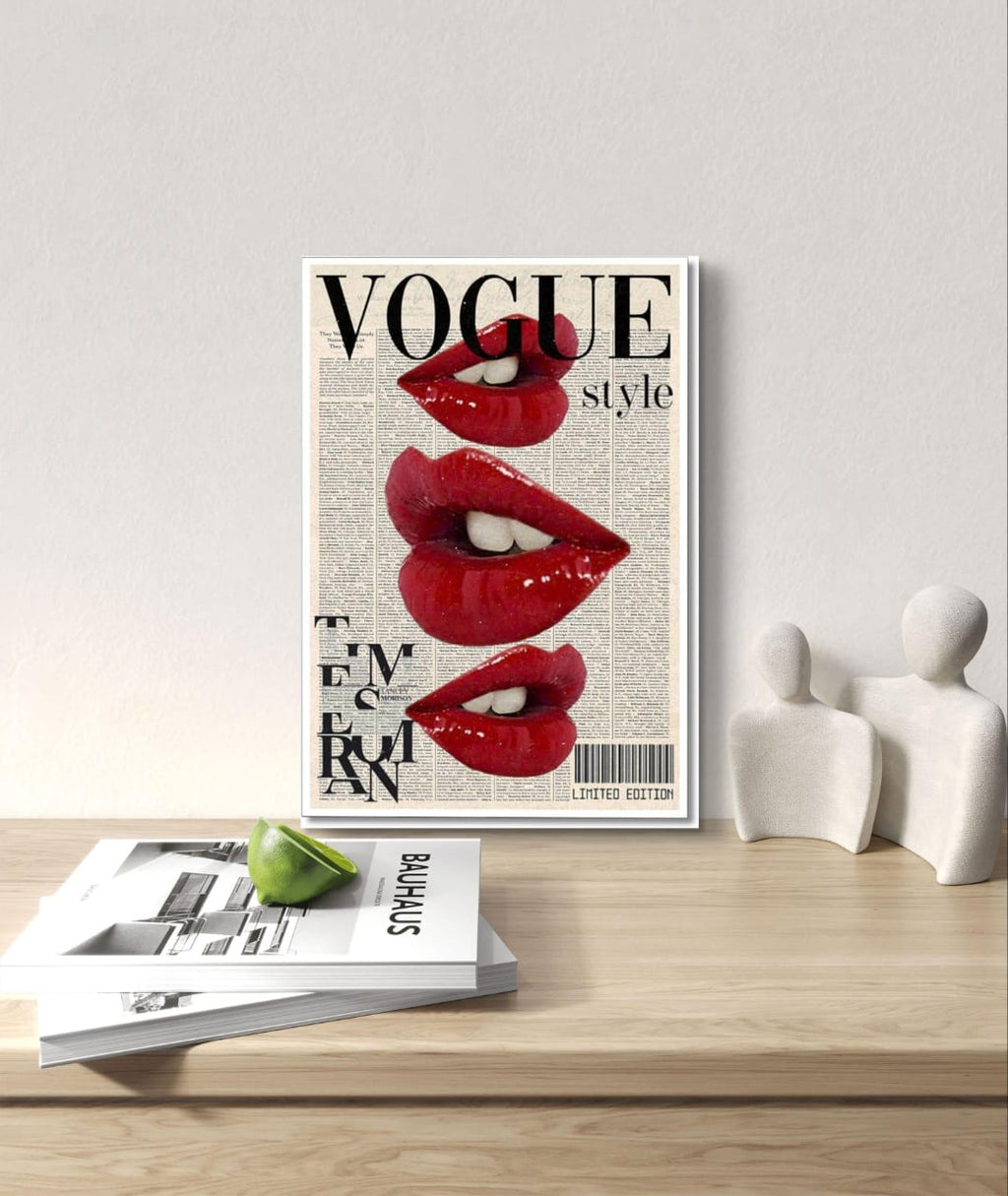 Red lips Asthetic poster