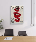 Red lips Asthetic poster