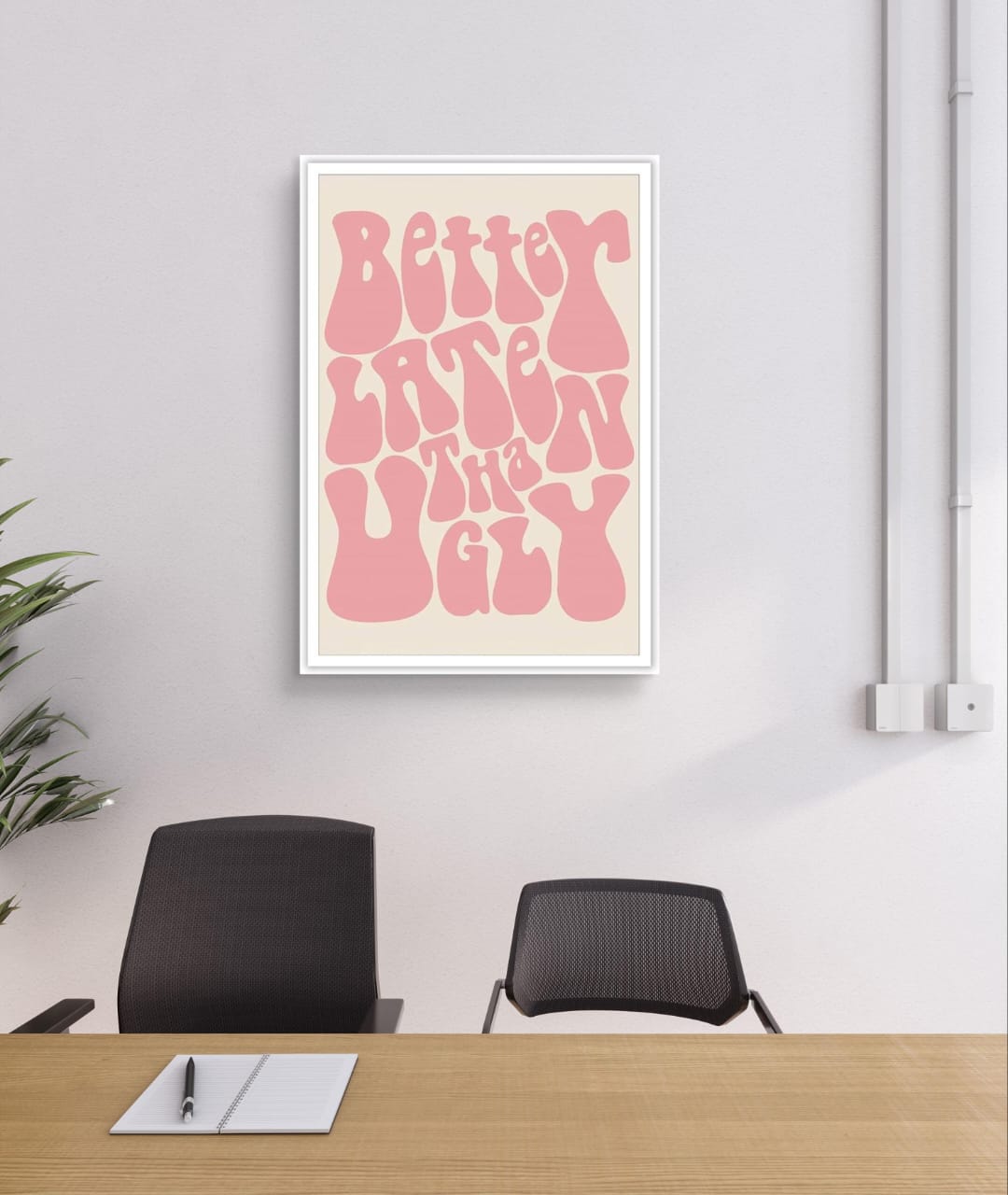 Pink Color Quote Poster