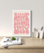 Pink Color Quote Poster