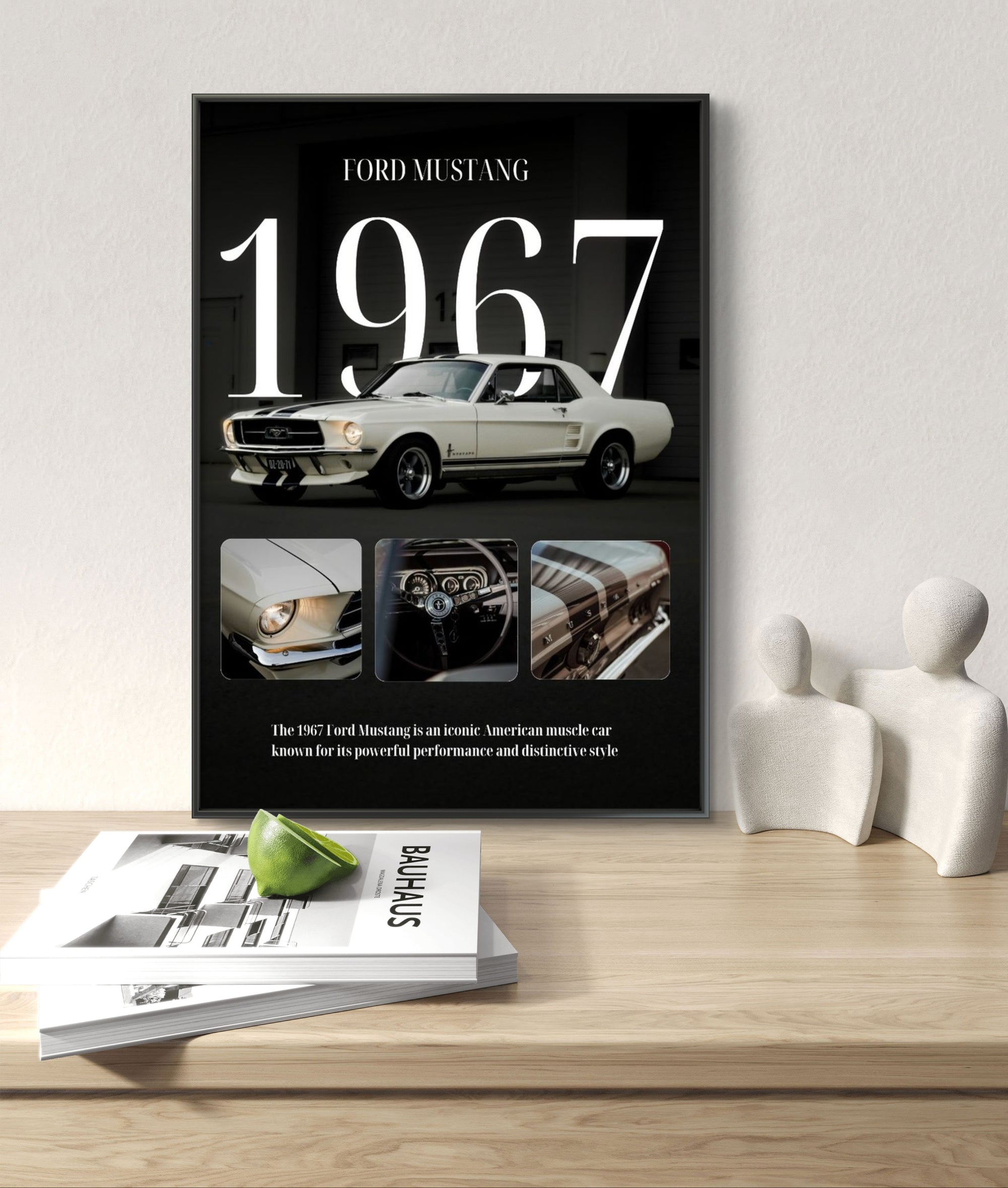 ASTHETIC MUSTANG POSTER/FRAME