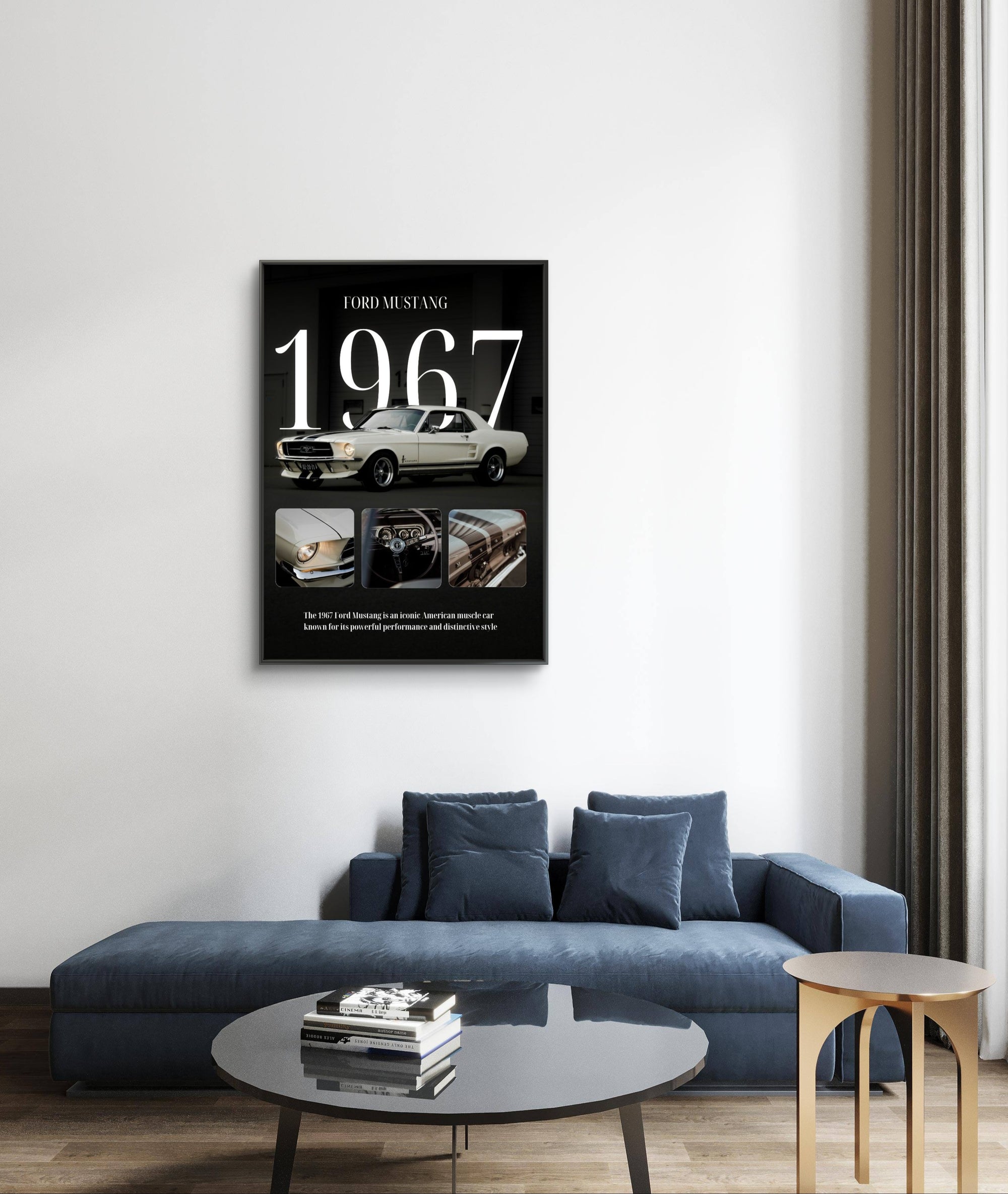 ASTHETIC MUSTANG POSTER/FRAME