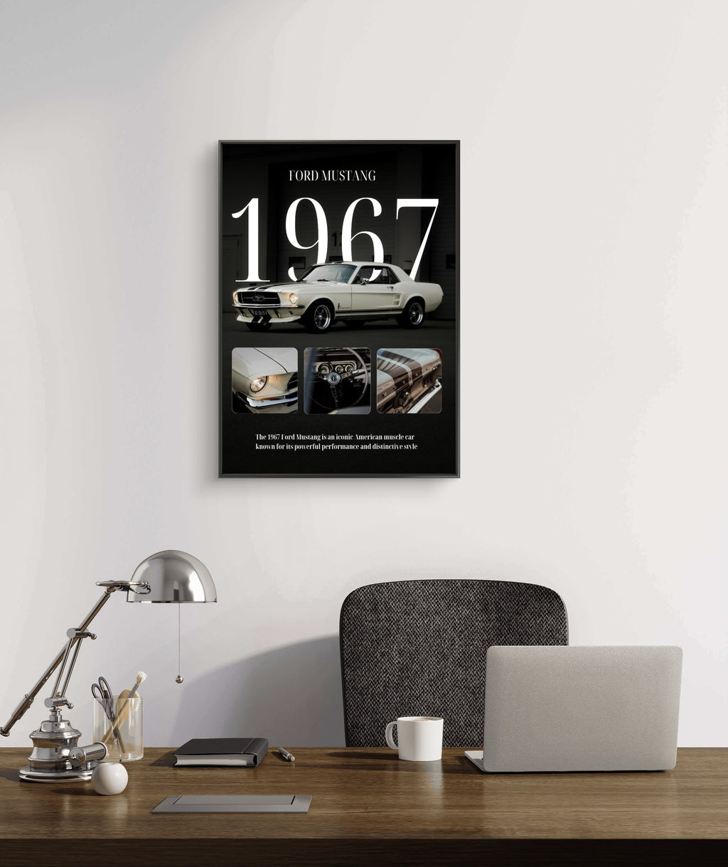 ASTHETIC MUSTANG POSTER/FRAME