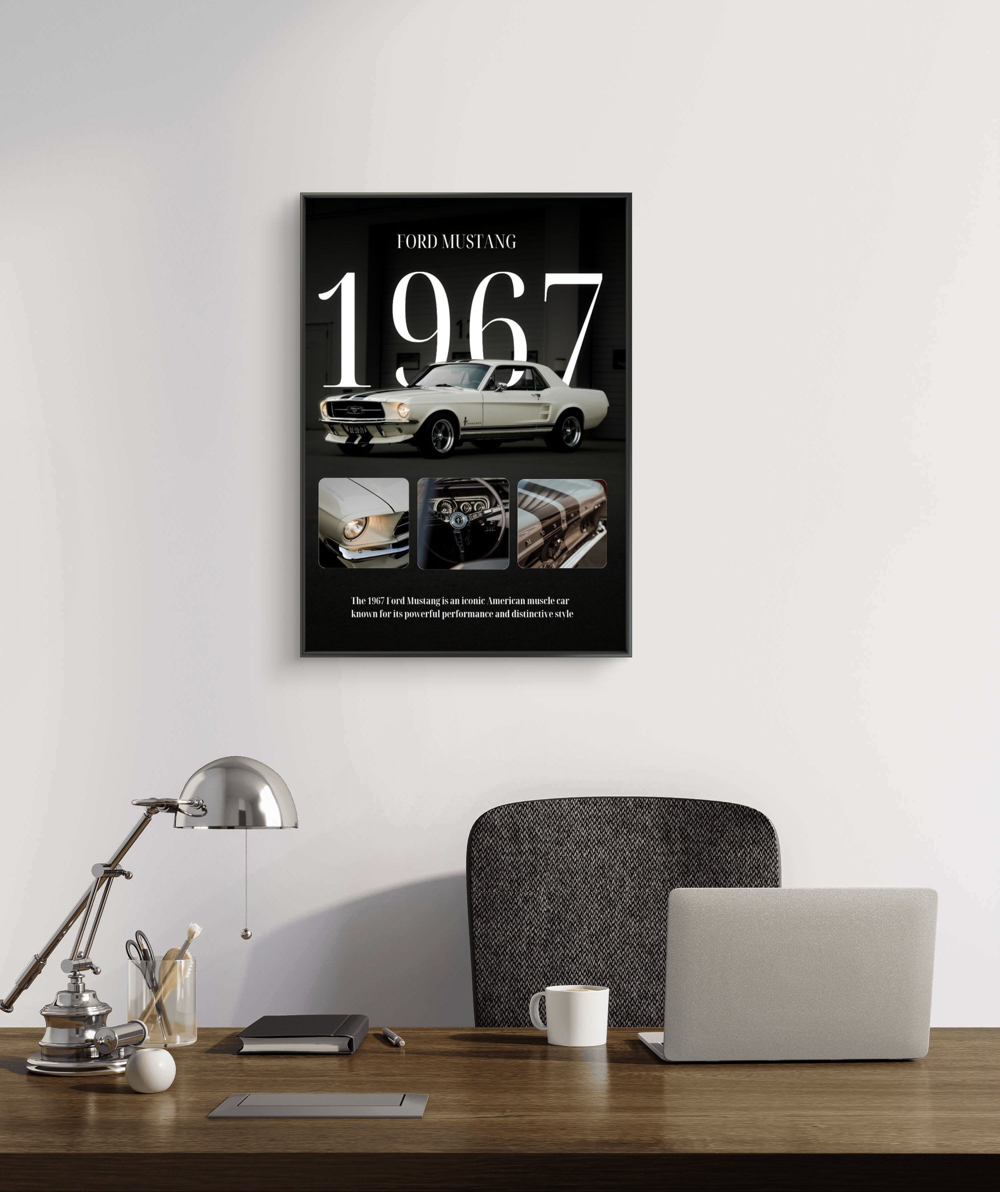 ASTHETIC MUSTANG POSTER/FRAME