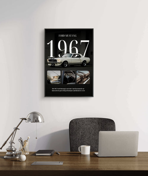 ASTHETIC MUSTANG POSTER/FRAME