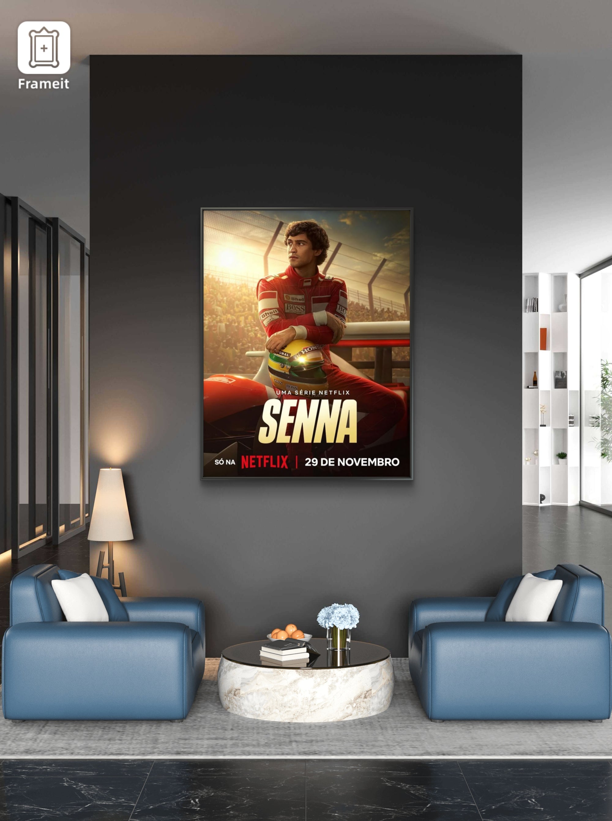 Ayrton Senna Frame Poster
